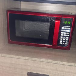 Red Hamilton Beach Microwave 