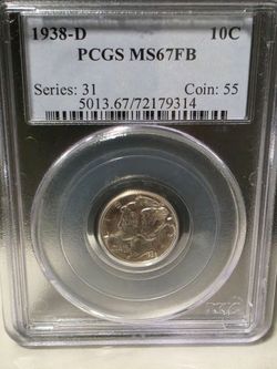 1938-D Mercury Dime MS67FB