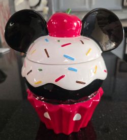 Disney Mickey Mouse Cupcake Ceramic Jar