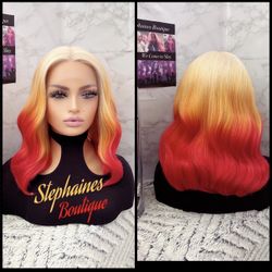 Human Hair Blended Lace Front Wig 