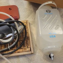 Antique Steam Iron With Water Bottle