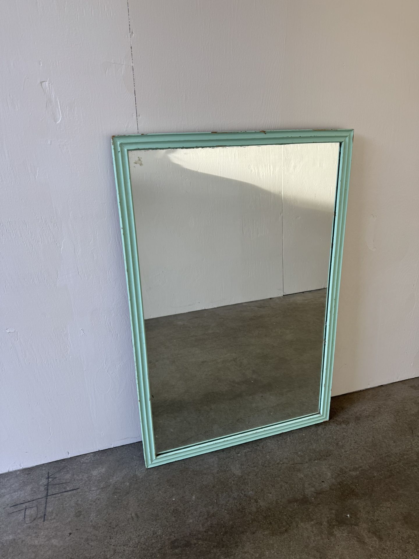 Antique Pastel Green Mirror