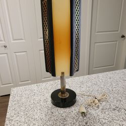 Vintage Mid Century Modern Table Lamp MCM Brass Gold Black