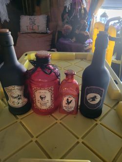 Halloween Decorations Potion Bottle Decorations Set of 4