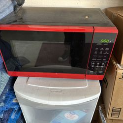 Red Small Microwave 