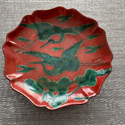 Vintage Fitz and Floyd Foliated Asian Style Plate