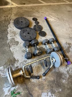 Mixed Weight Set with Dumbbells and Plates