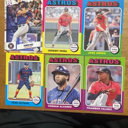 HOUSTON ASTROS 21 CARD LOT 