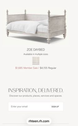 Restoration Hardware Zoe Daybed