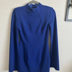 Hello Molly Cobalt Blue Long Sleeve Dress (tags/never Worn)