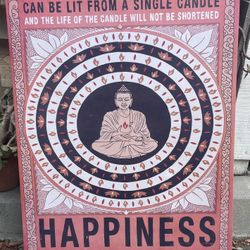 Zen Pencils "Thousands of Candles" Buddha Quote Canvas Wall Art - 24x36