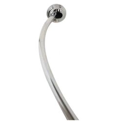 Zenna Home NeverRust 50 in. to 72 in. Aluminum And Dual Mount Curved Shower Curtain Rod in Chrome @Q3-376