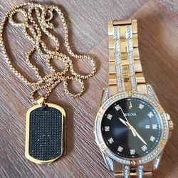 Mens Watch And Pendant