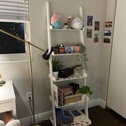 Leaning Wood Bookshelf