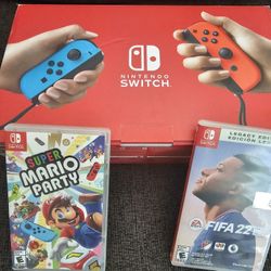 Nintendo Switch W/ Two Games 