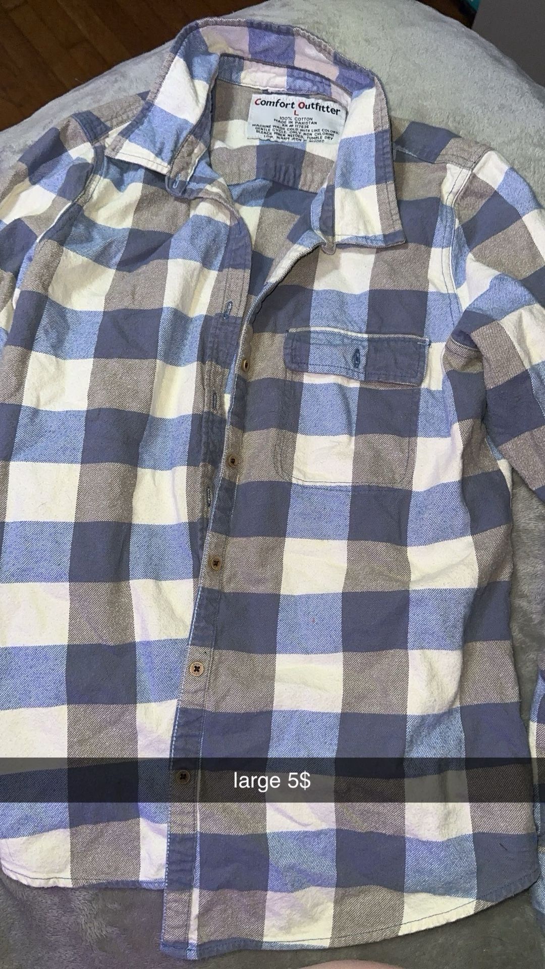 large multicolored flannel
