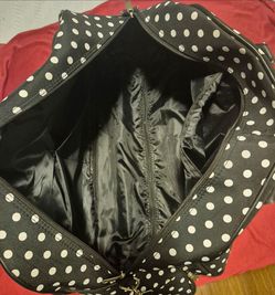 Black & White Polka Dot 2 Wheel Rolling Suitcase