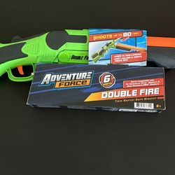 New! Adventure Force Double Fire Twin Barrel Dart Blaster