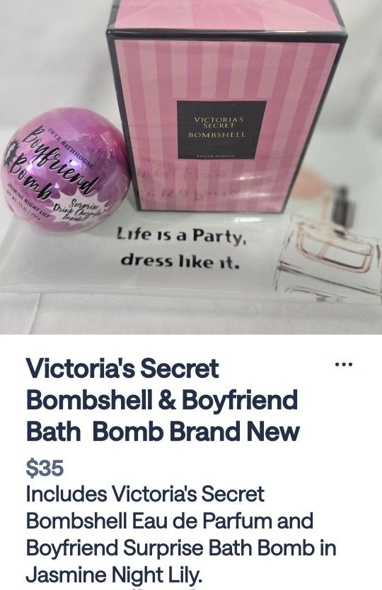 Bombshell Perfume & Boyfriend Surprise Bath Bomb Brand New