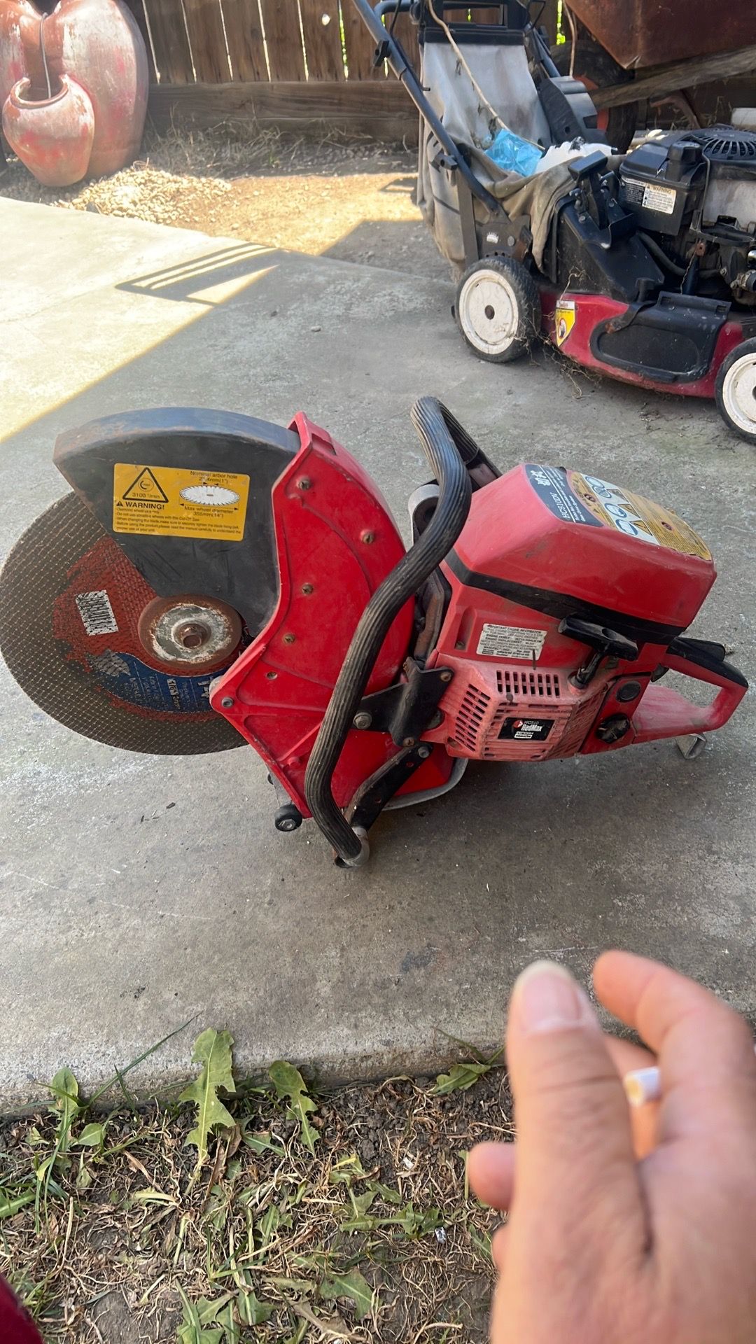 RedMax HC510 concrete cutter