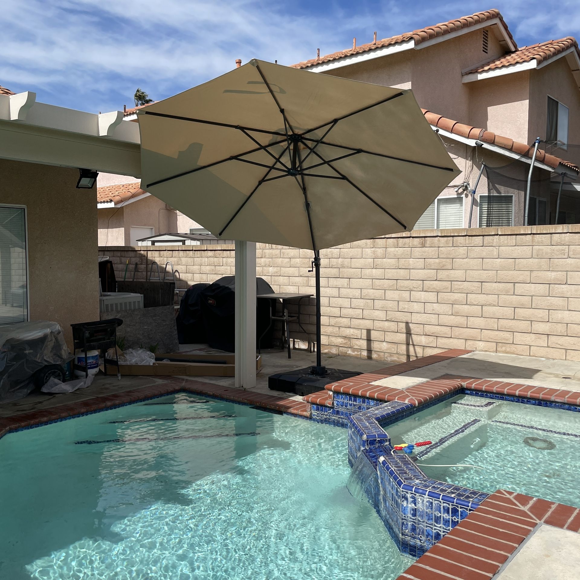 13 foot diameter patio umbrella Tangkula 13 ft Large Patio Umbrella, Navy