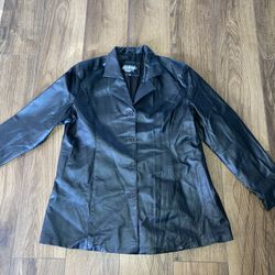 Oscar Piel Black Women’s Leather Jacket Soze 2xL 