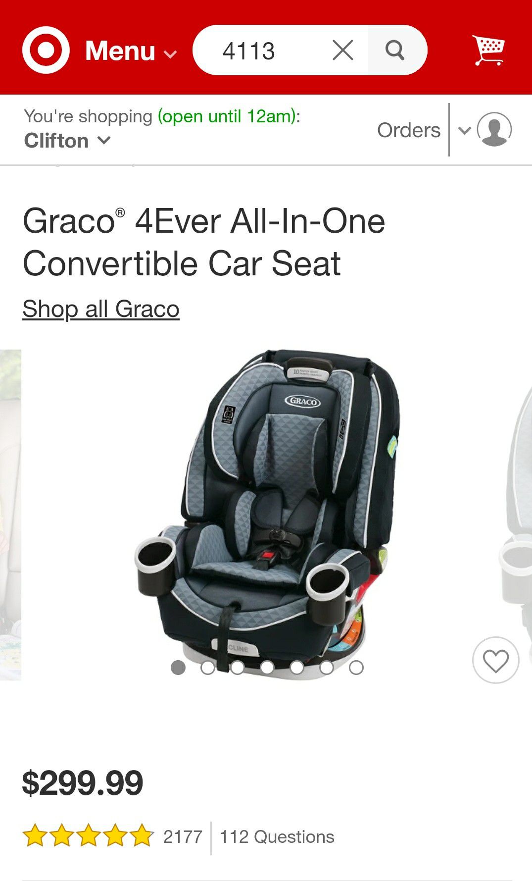 BRAND NEW!!!! UNOPENED BOX!!!! GRACO 4 EVER ALL- IN-ONE CONVERTIBLE CAR SEAT.