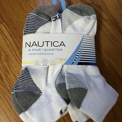NWT Náutica men’s cushioned performance quarter socks 8 pairs