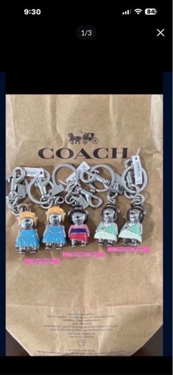 New  coach Disney Princess Bear Bag  Charm  $30 each