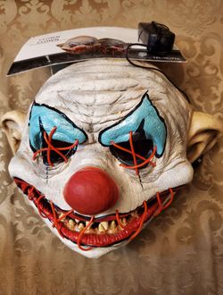 Halloween Costume Mask Evil Clown LED Lights Up