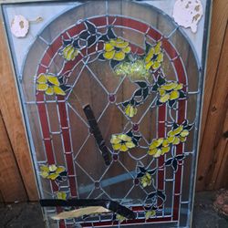 Stained Glass Window Tiffany Style Vintage 