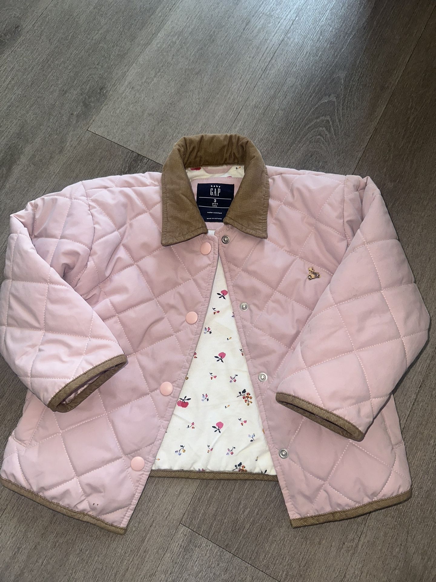 GAP Pink Jacket Insulated water resistant Quilted Design