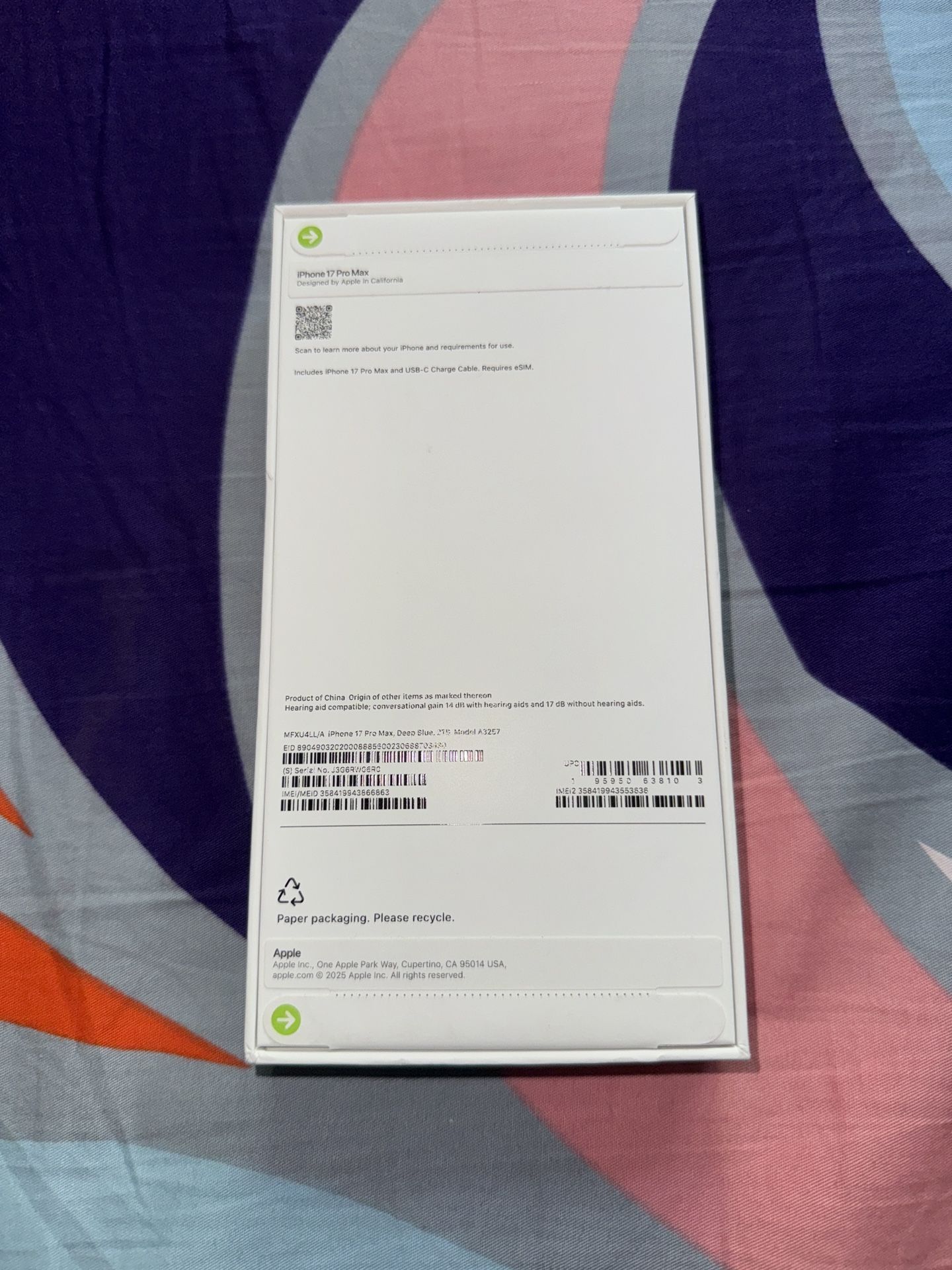 iPhone 17 Pro Max 2TB Blue Unlocked Brand New Sealed