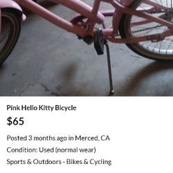 Pink Hello Kitty Bicycle