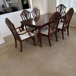 6 Setting Dining Table And Buffet Set 