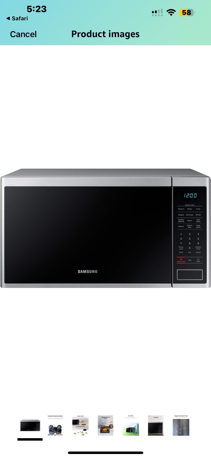 samsung microwave 