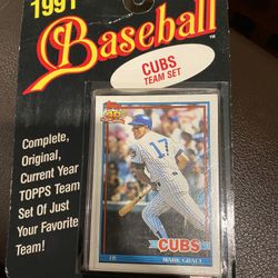 Chicago Cubs 1991 Topps Team Set