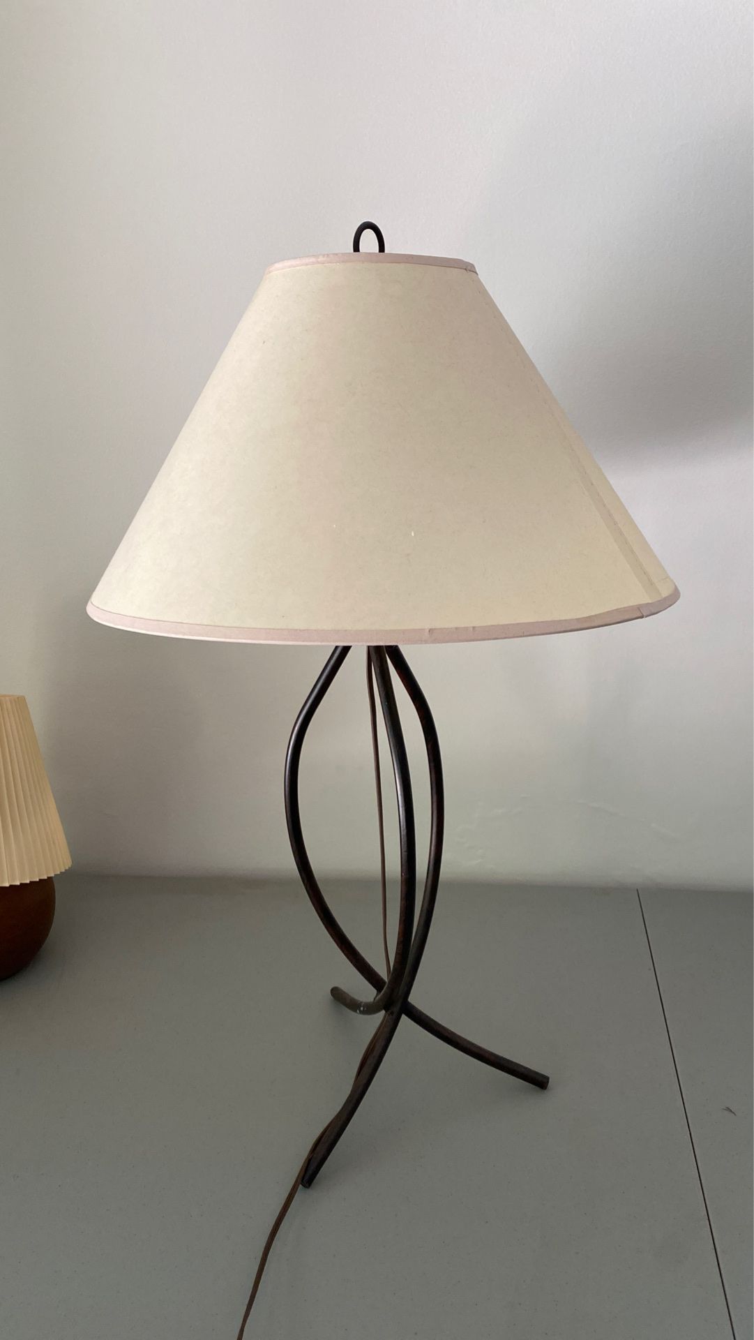 Pottery Barn Wrought Iron Lamp with Shade