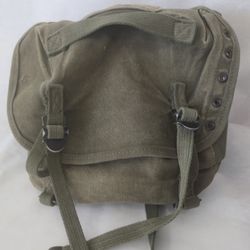 Vintage Vietnam Era Field Canvas Combat Bag M1961Drab Green Fatigue (contact info removed)2