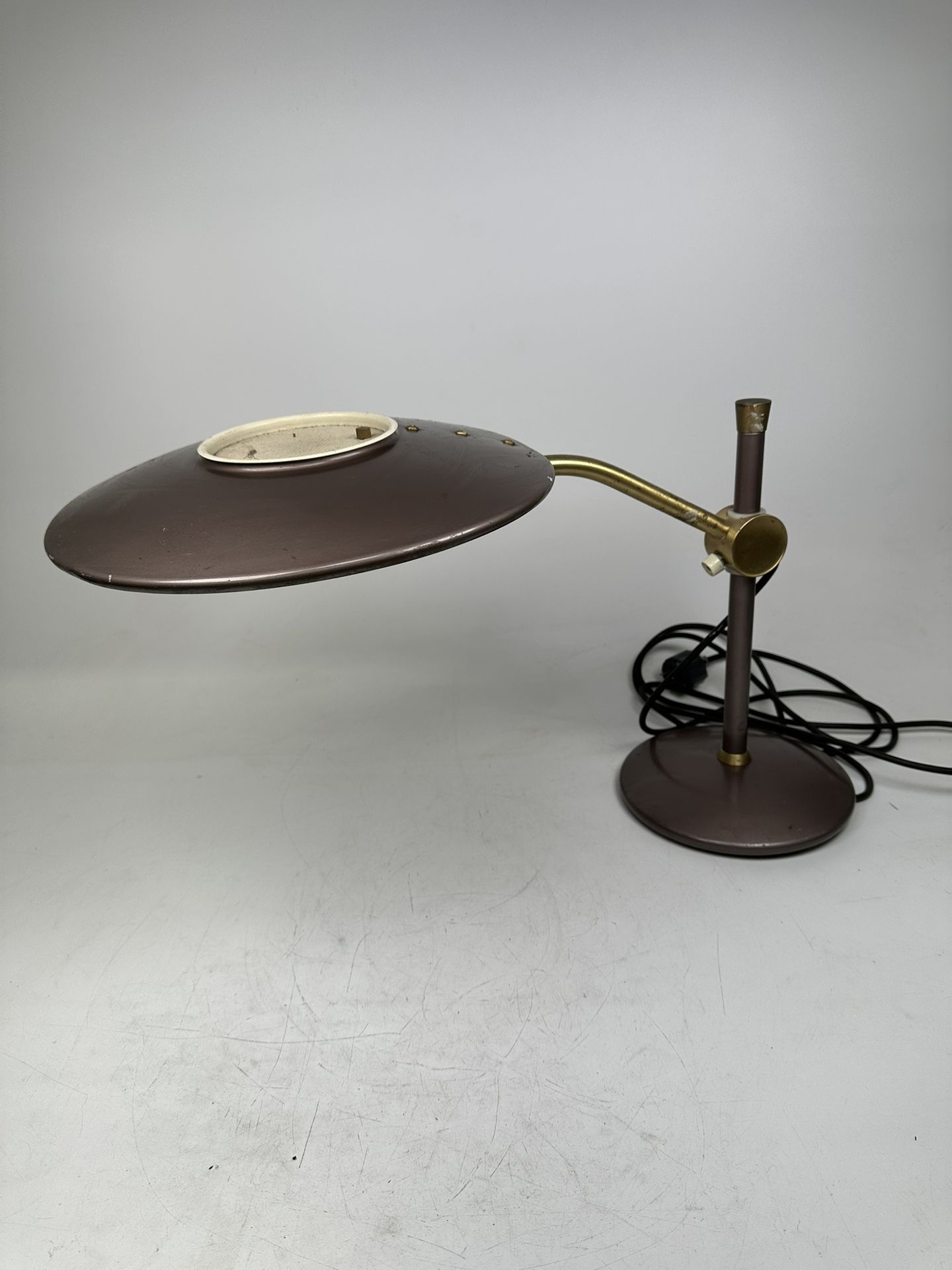 VTG 50s Mid Century Modern MCM Dazor Table Desk Lamp UFO Saucer Model 2004
