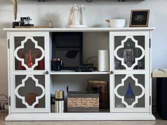 TV Cabinet With Glass And Shelves