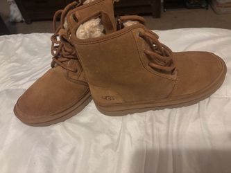 UGG Chestnut Suede Lace-Up Ankle Boots