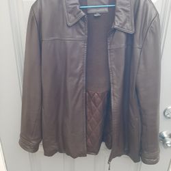 Kathy Ireland Brown Leather Jacket