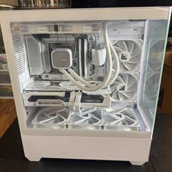 9070XT steel legend all white gaming pc