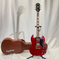 Epiphone 1961 Les Paul SG Standard Electric Guitar Aged Sixties Cherry W/Hard Shell Case
