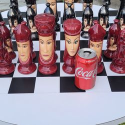 large ceramic chess set