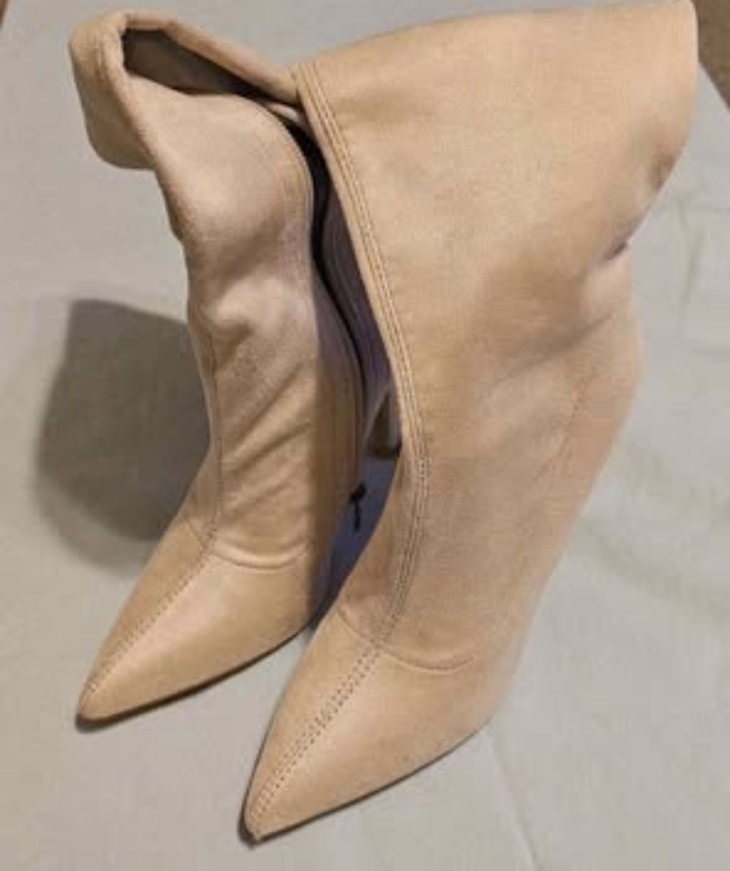 Tan Suede Thigh High Boots Sz 6