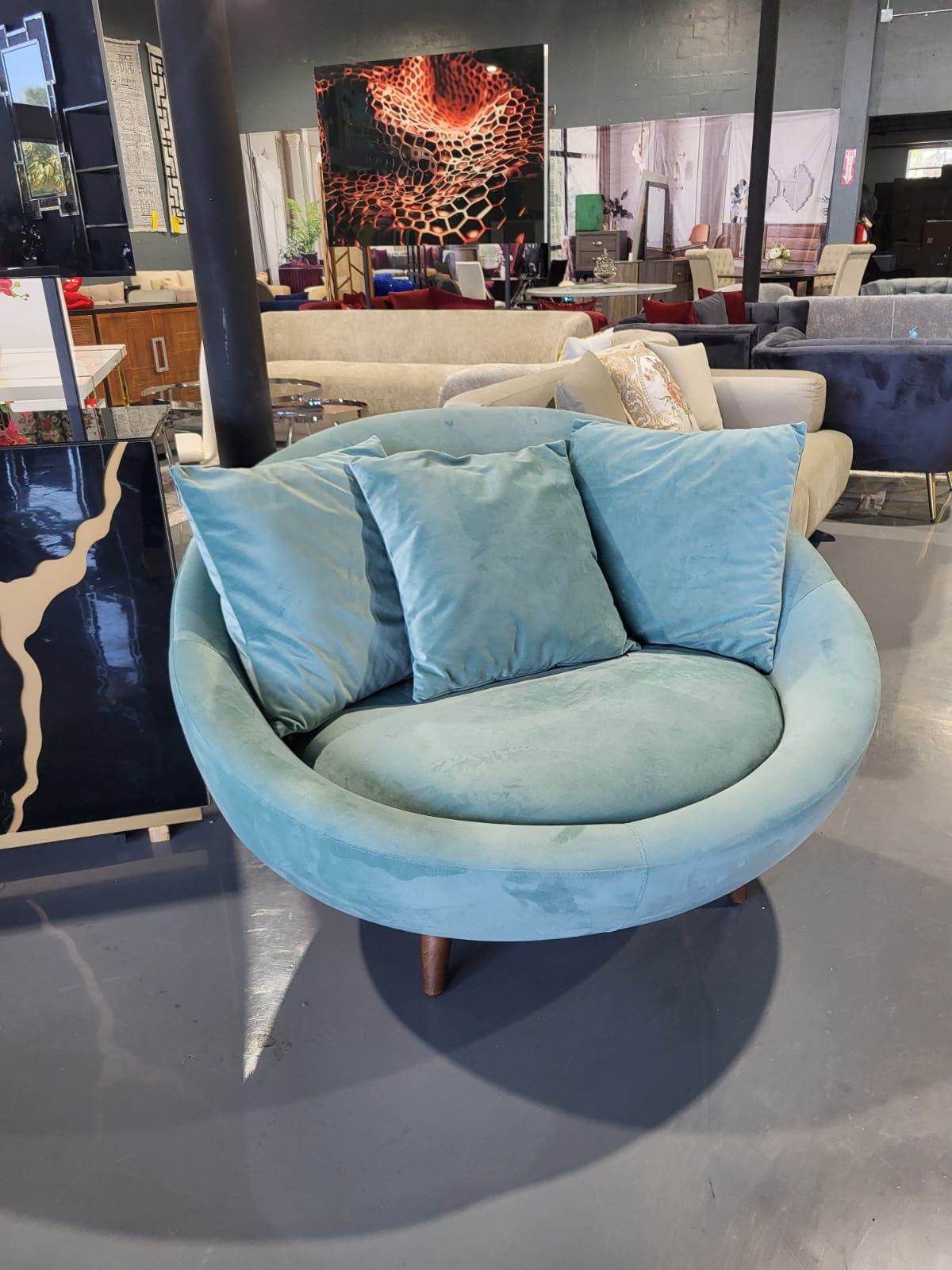 NEW LOVESEAT MINT COLOR VELVET
