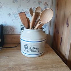 Ackers Crock with spoons