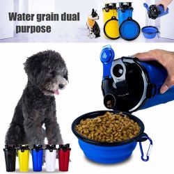 2 in 1 Pet food/ Water Bottle With Collapse Water Bowl 